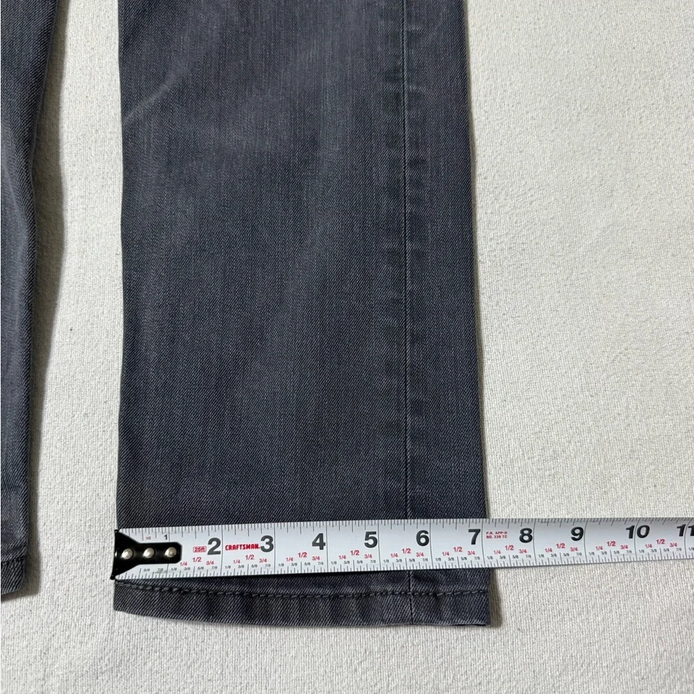 Levis 502 Jeans Mens 33x27 Gray Regular Tapered Mid Rise Dark‎ Wash Denim